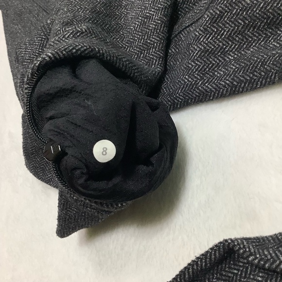 Lululemon Think Fast Long Sleeve Top Herringbone Black / Gray Size 8 - Picture 8 of 13